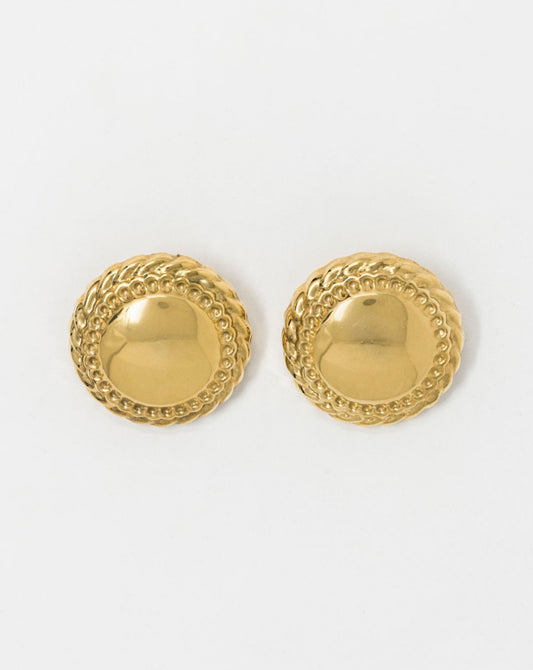 BOUCLES D'OREILLES EN LAITON PLAQUÉ OR 18KT