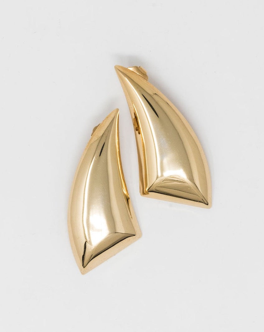 18KT GOLD PLATED BRASS PENDANT EARRINGS