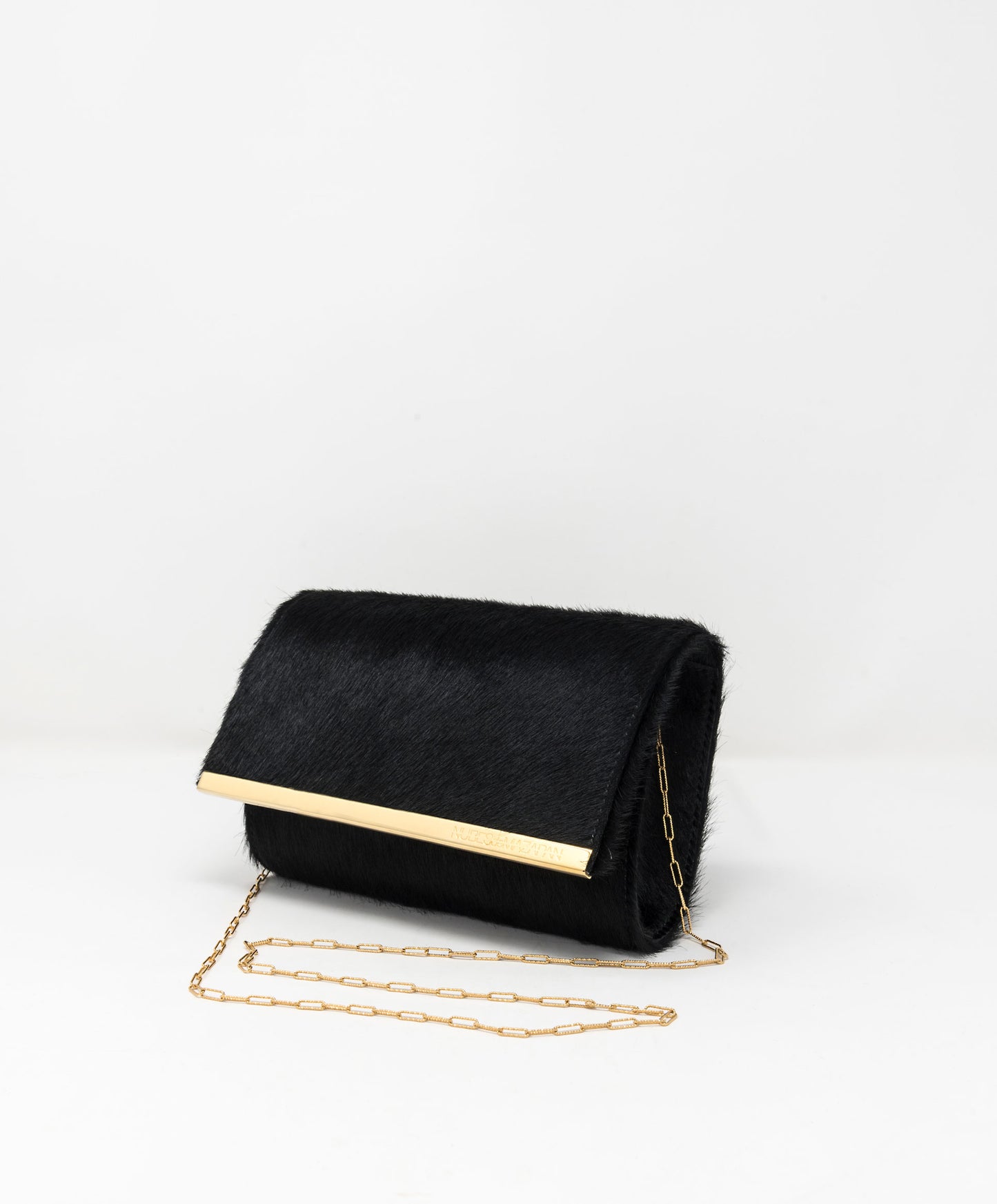 POCHETTE CON CATENA IN PELLE EFFETTO CAVALLINO