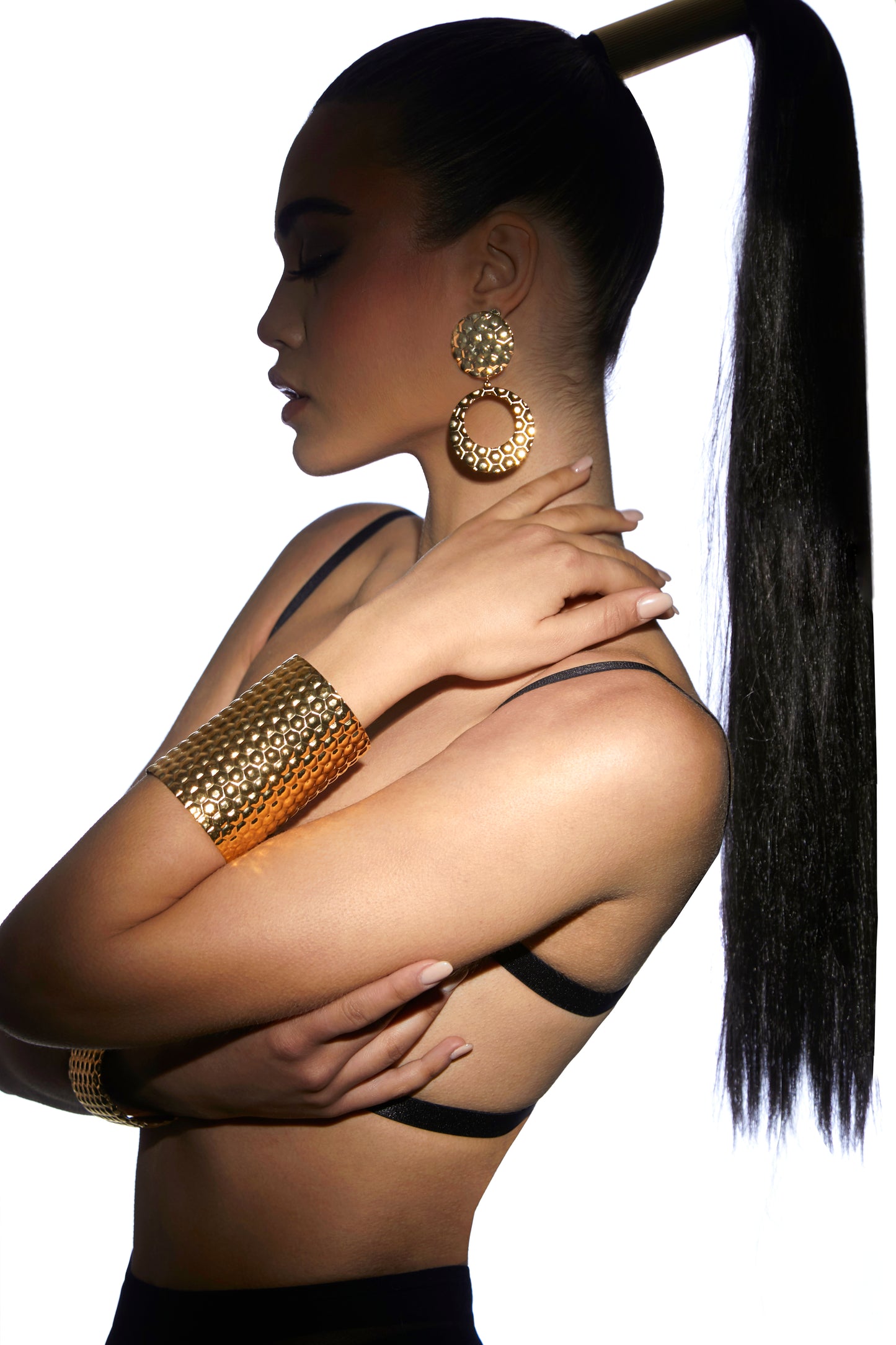 BOUCLES D'OREILLES EN LAITON PLAQUÉ OR 18KT