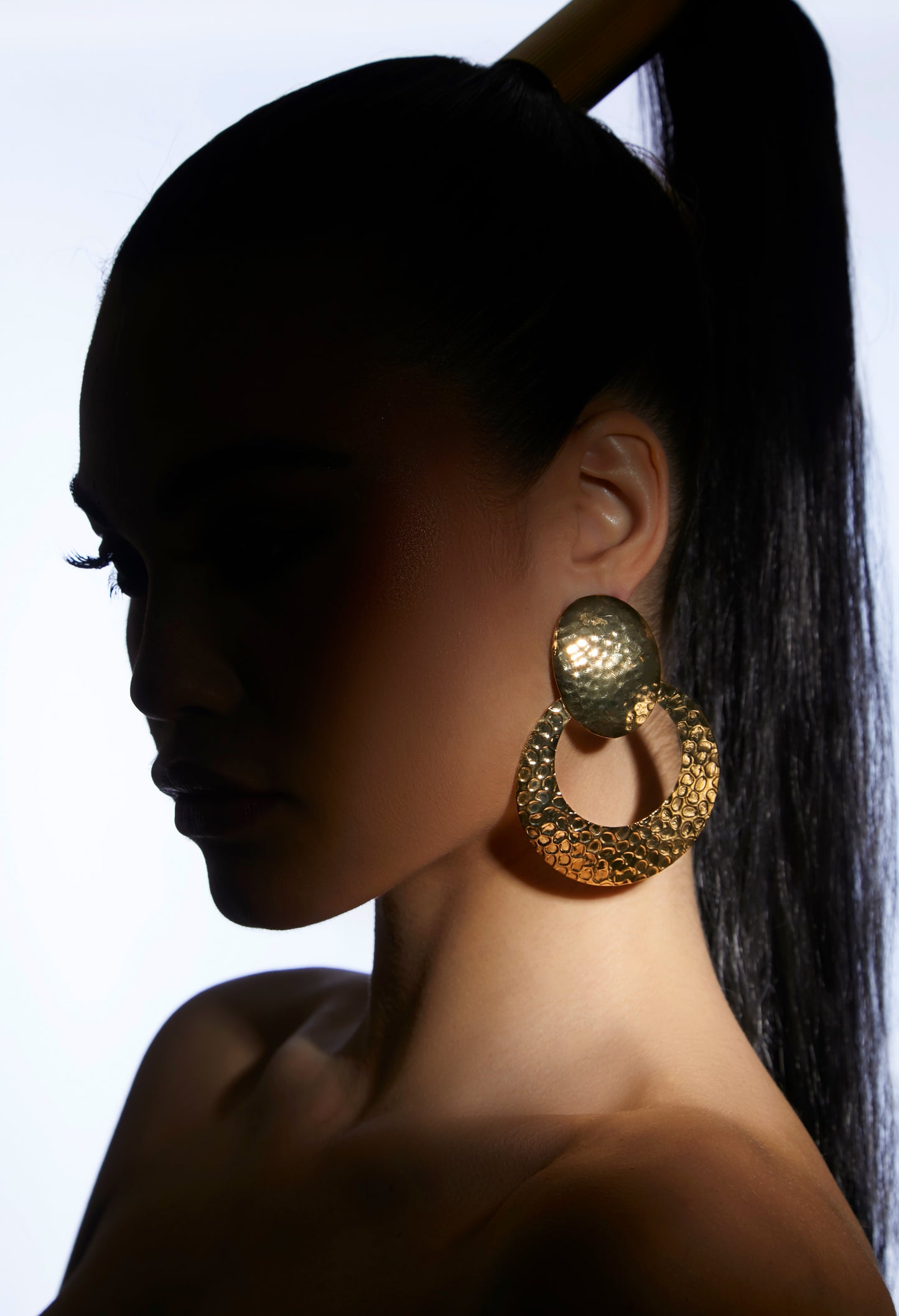 18KT GOLD PLATED BRASS PENDANT EARRINGS
