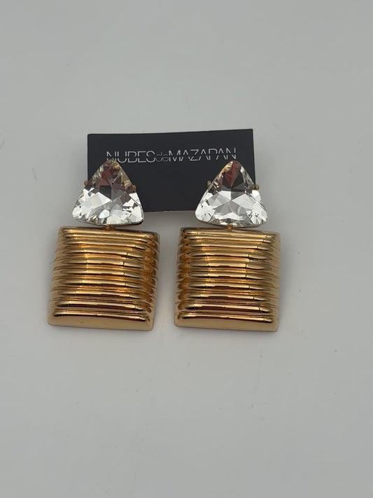 ORECCHINI AL LOBO IN OTTONE PLACCATO ORO 18KT