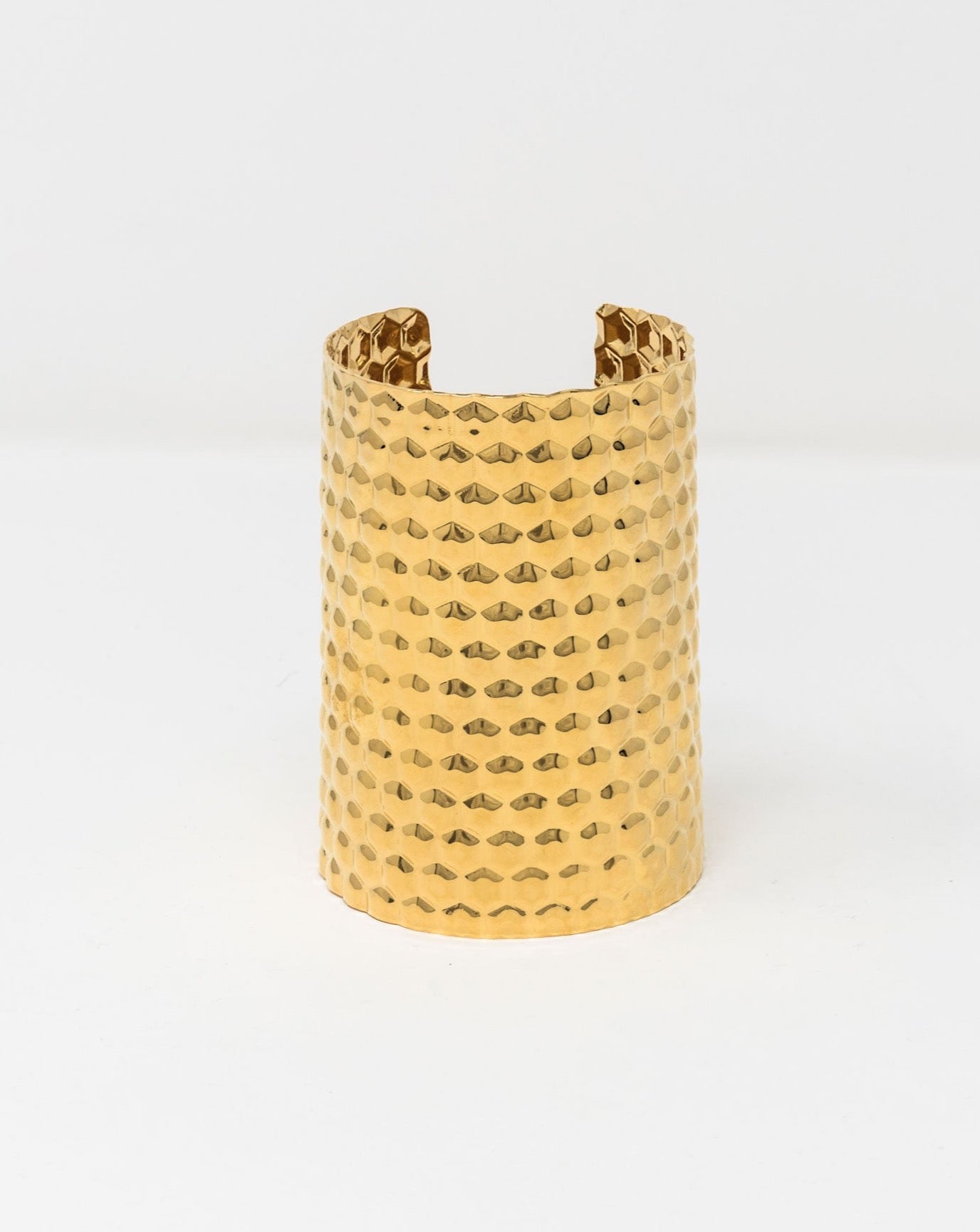 BRACELET RIGIDE EN LAITON PLAQUÉ OR 18KT