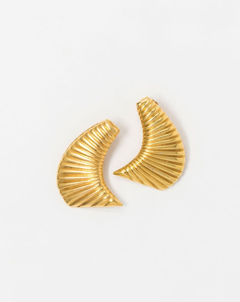 BOUCLES D'OREILLES EN LAITON PLAQUÉ OR 18KT