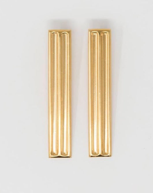 18KT GOLD PLATED BRASS PENDANT EARRINGS