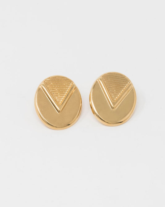 18KT GOLD PLATED BRASS STUD EARRINGS