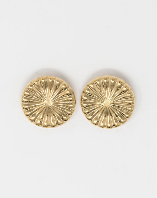 18KT GOLD PLATED BRASS STUD EARRINGS